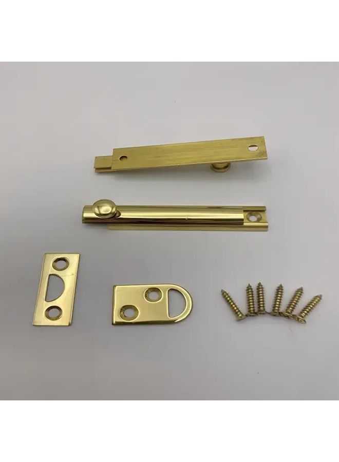 Solid Brass Sliding Bolt Lock Heavy Duty Surface Mount for Doors Windows Wardrobe - Image 4