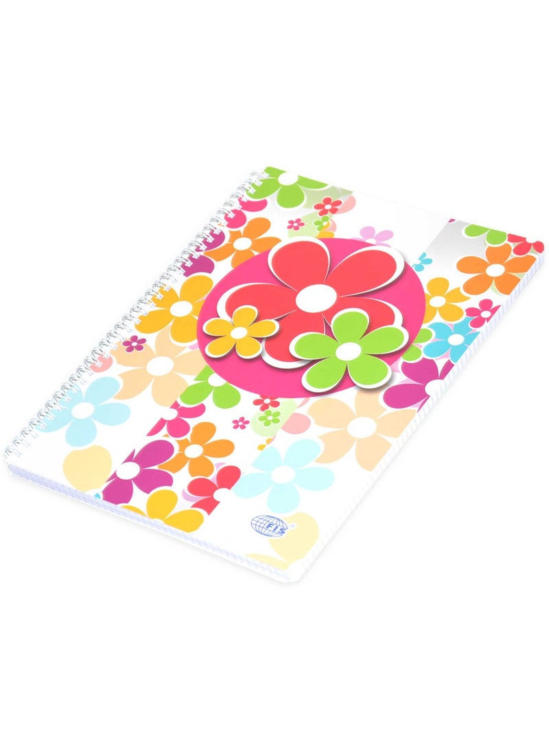 FIS مجموعة FIS من 5 دفاتر ملاحظات حلزونية، A4 5 مم 80 جرام، 74 ورقة - FSNBS90A412 - Image 4