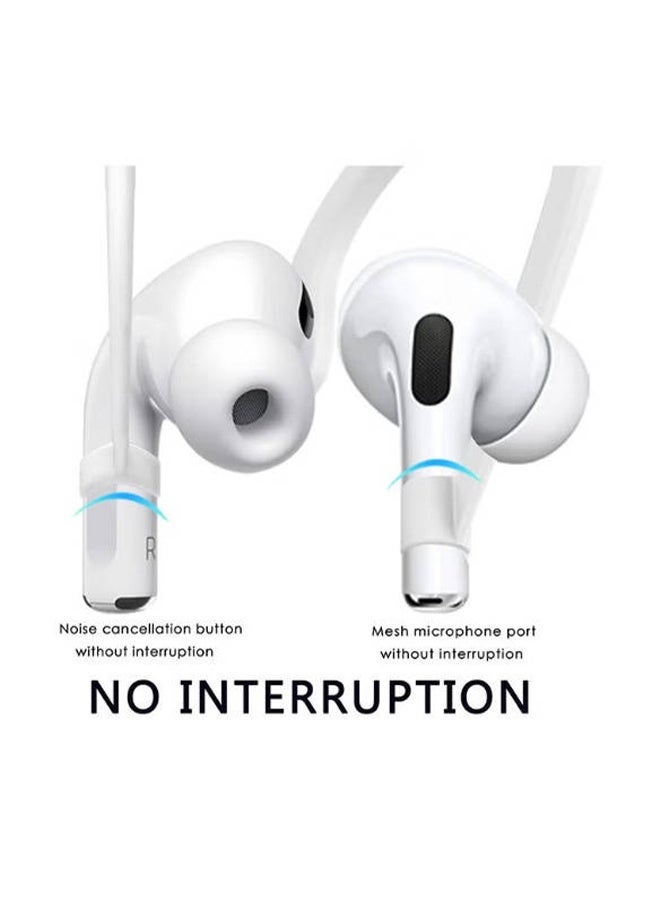 واي جيه 4 قطع حمالة هوائي مقاس 55 سم، سليكون ناعم مضاد للفقد سلك سليكون رياضي وسماعة خطاف الأذن، سماعة رياضية وسماعة أذن لبلوتوث اللاسلكي (ملون) - Image 3