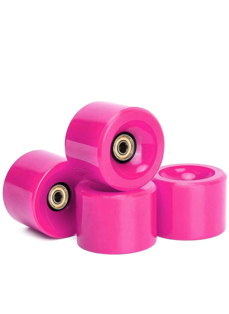 Generic 60x45MM 78A Skateboard Wheels With Bearings 4PCS With T-Tool, Dark Pink  - Image 2