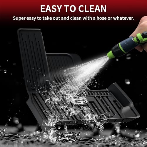 LASFIT حصائر أرضية LASFIT لمرسيدس بنز G Class 2025 2024 2023 2022-2019 G550 G580 G63 AMG، مصممة خصيصًا لتناسب جميع الأحوال الجوية، مجموعة الصف الأول والثاني، أسود - Image 5