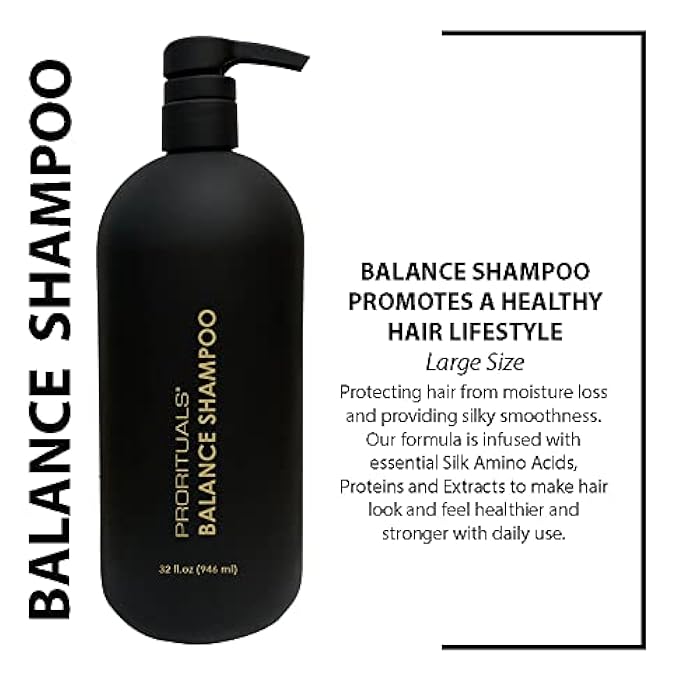 Prorituals Balance Grow & Restore Shampoo and Conditioner Set Large Size Anti Frizz for Dry and Curly Hair, Natural Shampoo and Conditioner Perfect for Men and Women, 32 Fl Oz each - Image 3