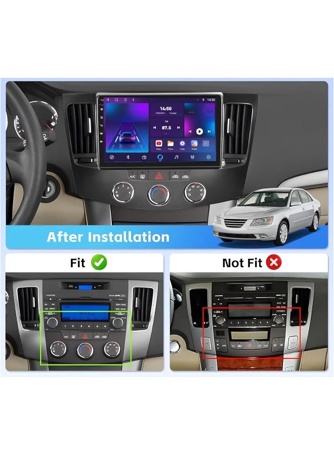 Vierex Fit Hyundai Sonata Car Stereo Sonata NF 2009 2010 (Manual A/C) Android Screen With Apple Carplay Android Auto Wireless WiFi DSP FM&AM BT AHD Camera Included (4+32GB Carplay) - Image 2