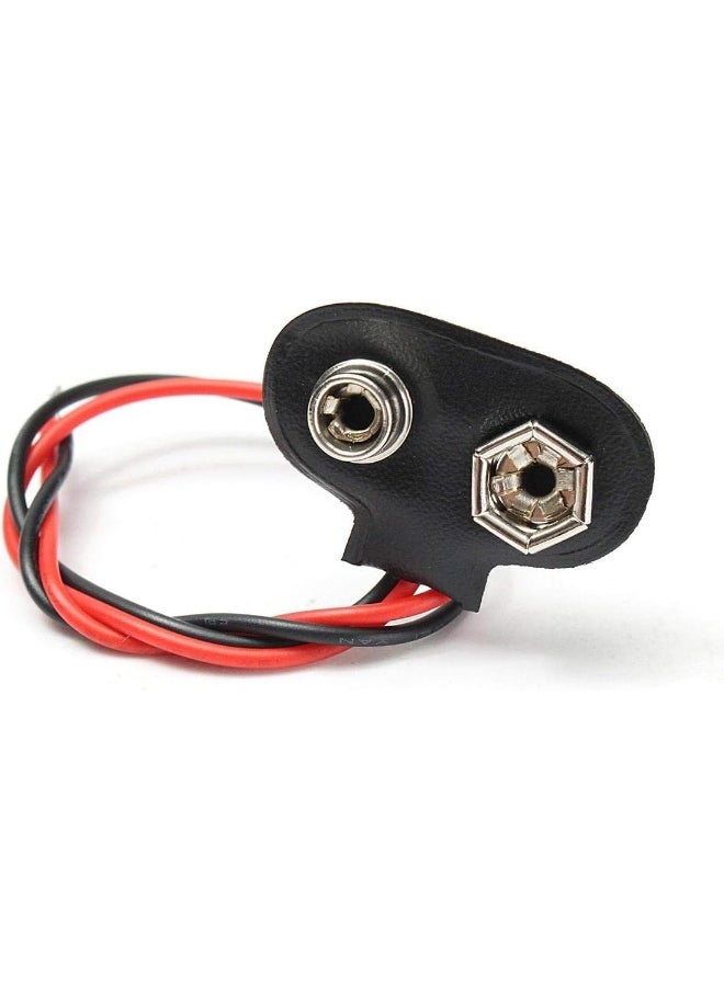 melfi 9V Battery Connector Clip with Lead Cord and Wires Holder Secure Power Transfer for Electronics for a wide range of electronic projects, experiments, and DIY applications (5 PCS)  - Image 3