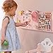 ROBUD Elephant Montessori Busy Board 12in1 Activity Wall Busy Board Montessori Sensory Wall Panel for Boys Girls Toddler Learning Activity Center for Playroom Nursery Pink - Image 4