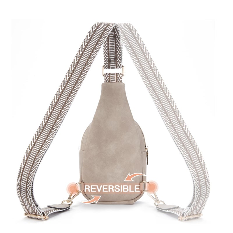 Telena Small Sling Bag for Women Leather Crossbody Fanny Packs Chest Bag for Women - Image 5