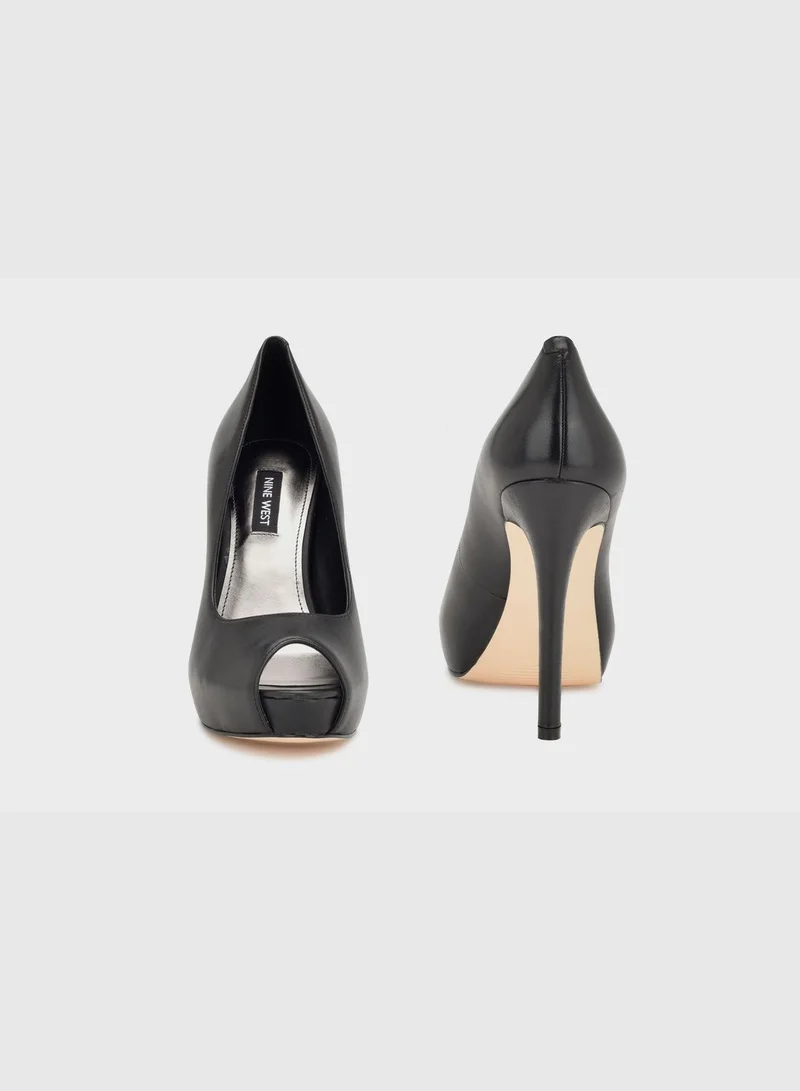 NINE WEST wnHETHR-SS23 High Heel Peep Toe Pumps