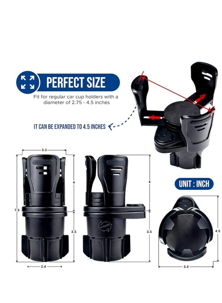 Universal Car Cup Holder with Adjustable Food  Drink Organizer Expandable Car Organizer Best Product Supplier - Image 1