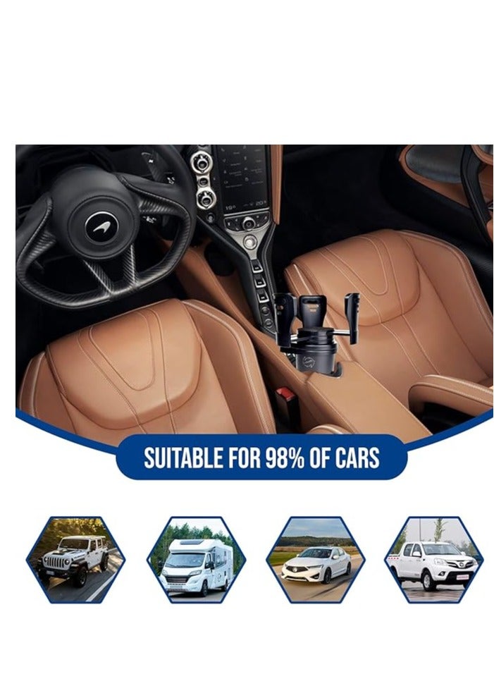 Universal Car Cup Holder with Adjustable Food  Drink Organizer Expandable Car Organizer Best Product Supplier - Image 2
