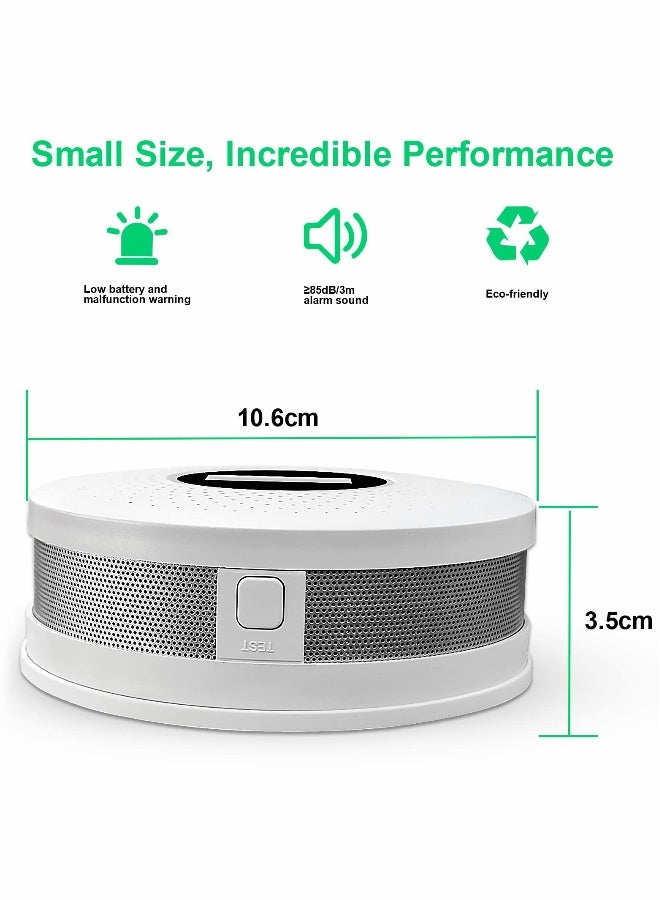 Combination  and Carbon Monoxide Alarm Detector, Dual Sensor CO Detector Battery Powered with LCD Display Sound Warning for Home,School,Office - Image 4