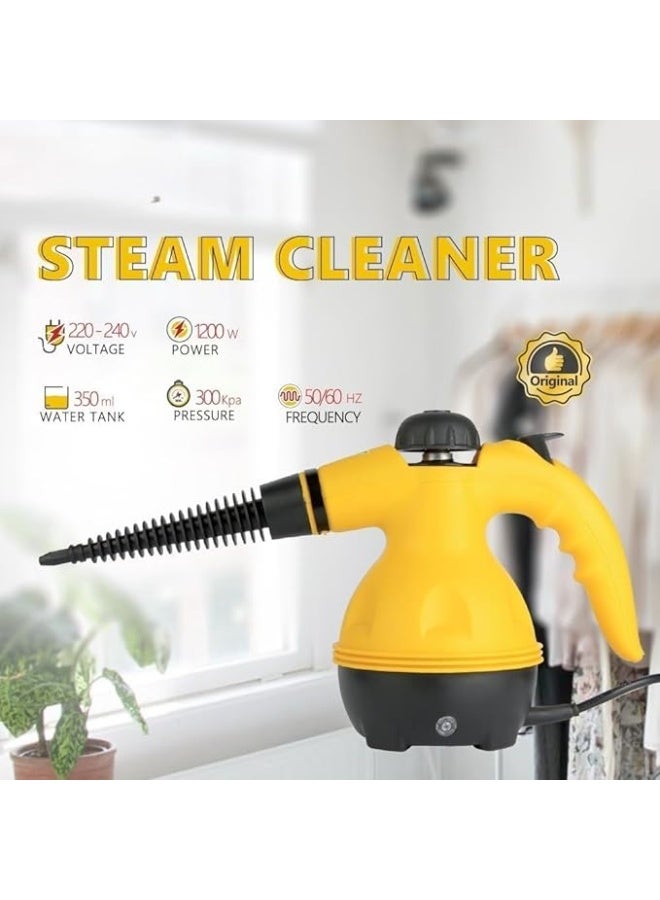 منظف ​​بخاري محمول 10 في 1 للاستخدام المنزلي مع قفل أمان، منظف بخاري متعدد الأسطح للمنزل والحمام والملابس والأثاث والسيارة والجبس وغيرها - Image 2