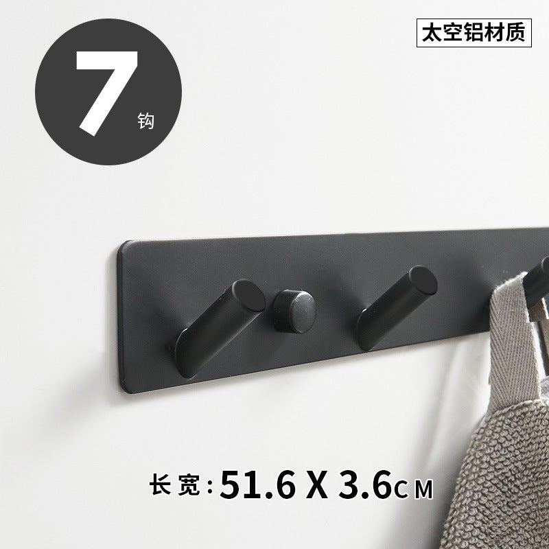 Space Aluminum Door Hook Wall-Mounted Toilet Towel Hook White Wall Hood Hanger Hook - Image 1