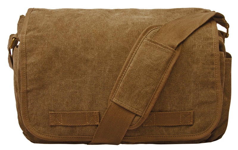 Sweetbriar Classic Vintage Messenger Bag - Original Heavyweight Cotton Canvas Shoulder Bag with Upgraded Features - Image 1