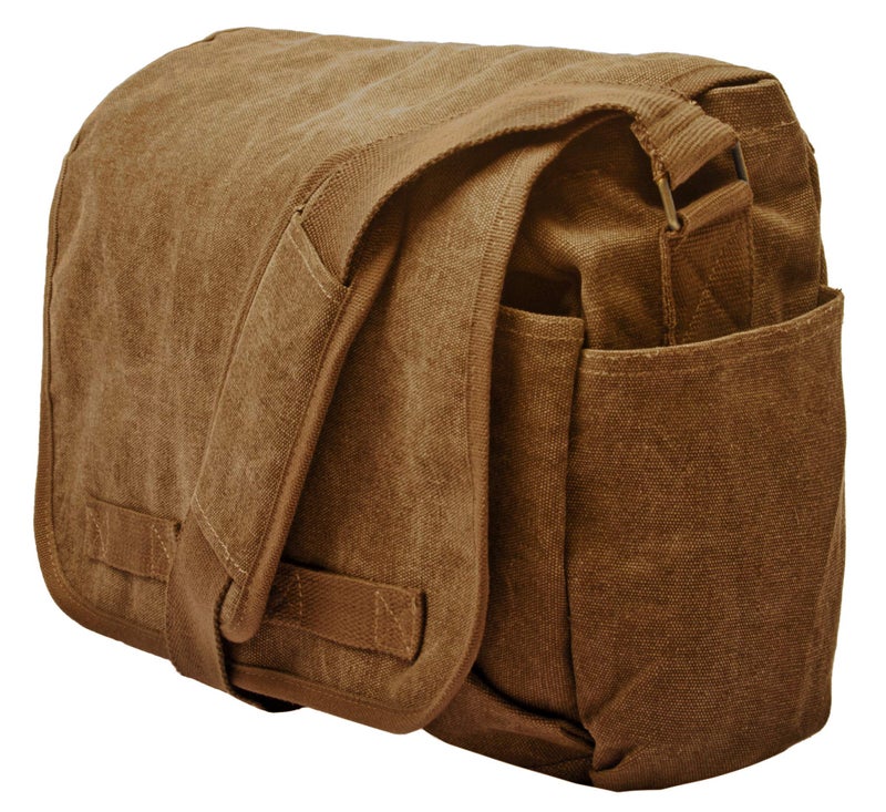 Sweetbriar Classic Vintage Messenger Bag - Original Heavyweight Cotton Canvas Shoulder Bag with Upgraded Features - Image 2