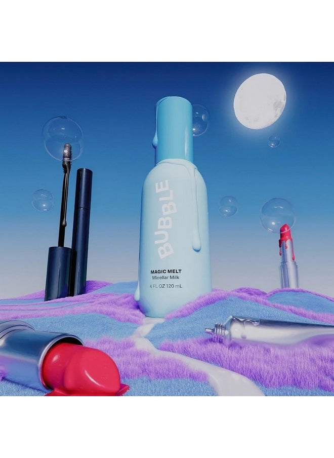 Bubble Bubble Skincare Magic Melt Makeup Remover - Micellar Milk Eye Makeup Remover Infused with Raspberry Seed Oil - Hydrating & Soothing Preppy Skikncare for Soft, Refreshed Skin (120ml)  - Image 5