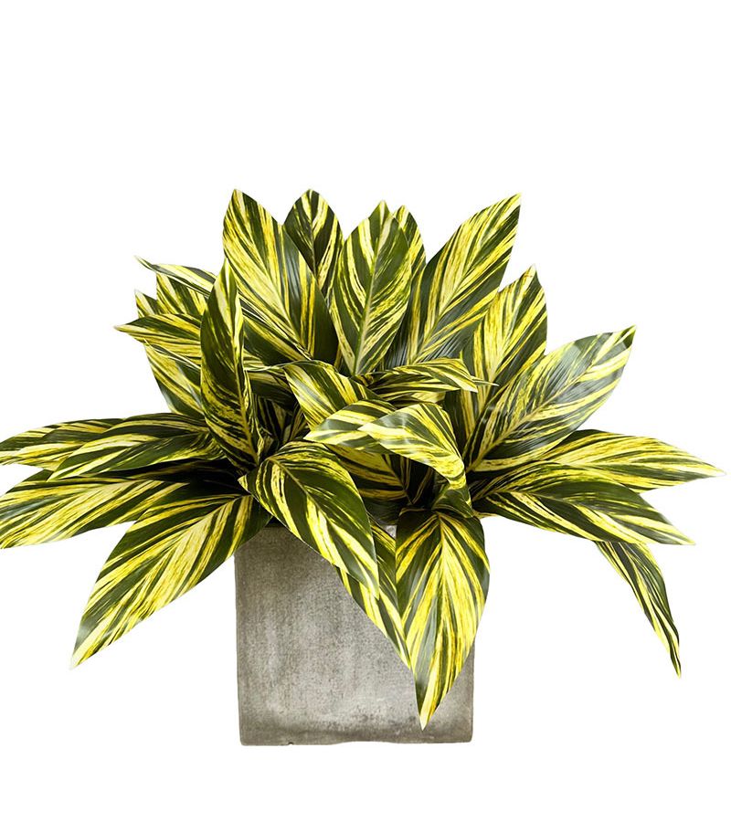 1 Bundle Of 9 Pieces Red Achidia Leaves 20 87inch Home Green Artificial Tree Simulated Greenery Decoration - Image 2