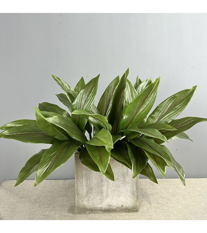 1 Bundle Of 9 Pieces Red Achidia Leaves 20 87inch Home Green Artificial Tree Simulated Greenery Decoration - Image 4