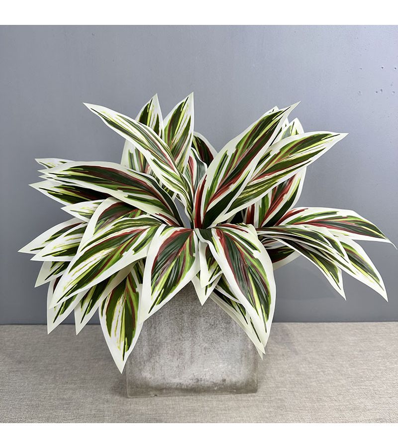 1 Bundle Of 9 Pieces Red Achidia Leaves 20 87inch Home Green Artificial Tree Simulated Greenery Decoration - Image 3