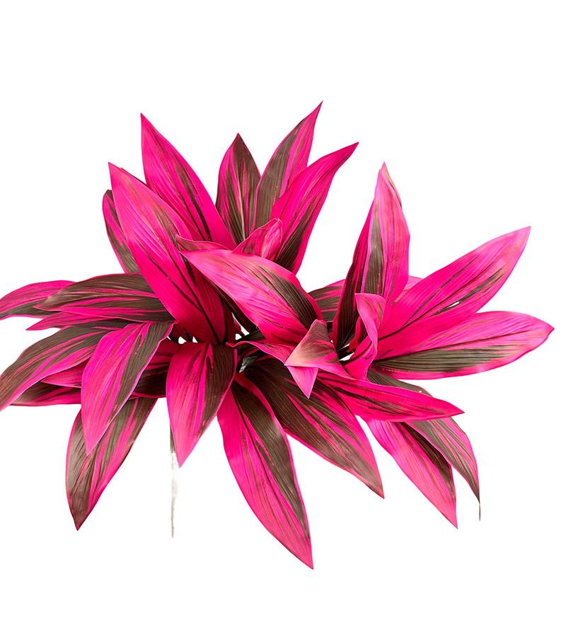 1 Bundle Of 9 Pieces Red Achidia Leaves 20 87inch Home Green Artificial Tree Simulated Greenery Decoration - Image 5