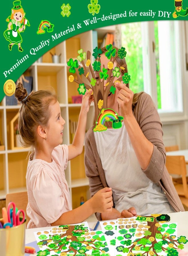 DIYASY 24 Sets St. Patrick's Day Craft Kits for Kids, Make Your Own St. Patrick Tree Crafts DIY Stickers Decorations Home Decor Ornaments Party Favor - Image 4