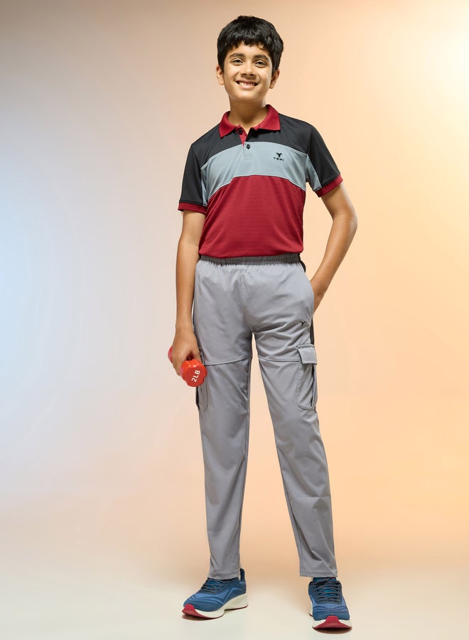Technosport Teen Straight Fit Sports Cargo Track Pants - Image 1