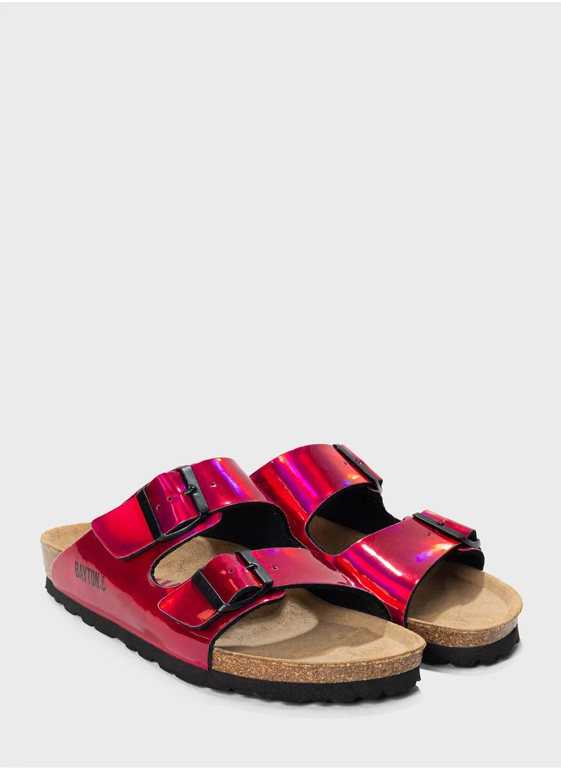 بيتون Atlas Double Strap Flat Sandals