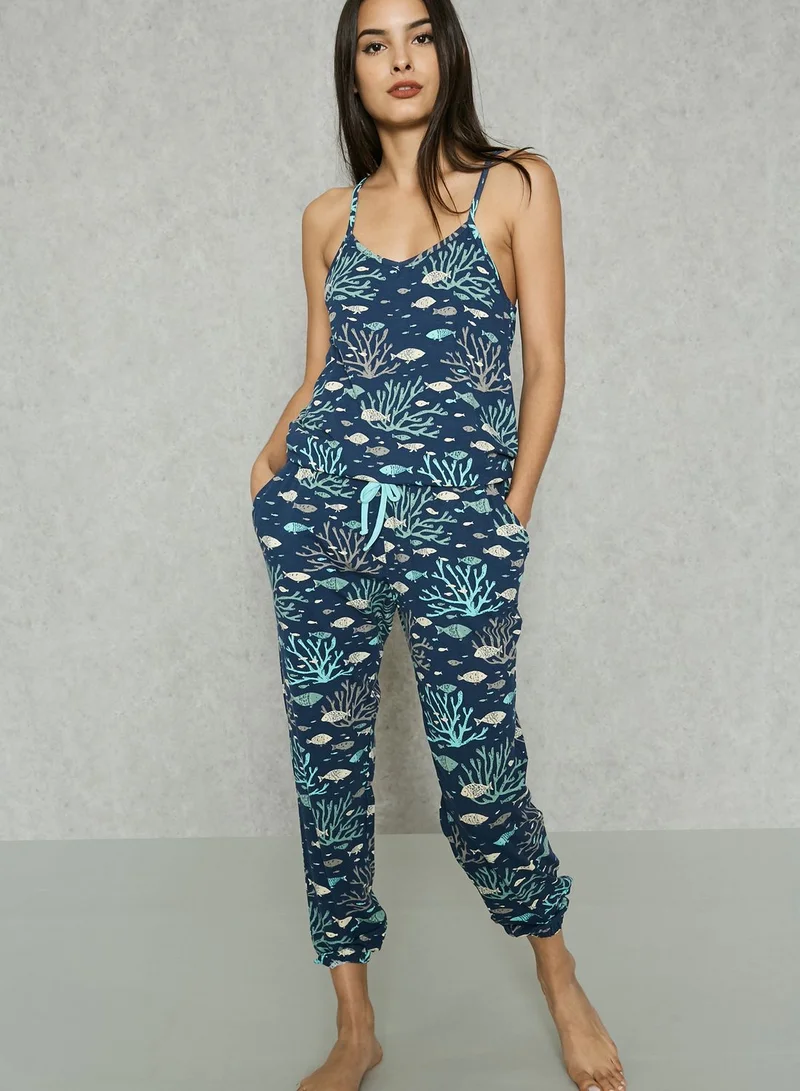 munki munki Printed Cami Onesie