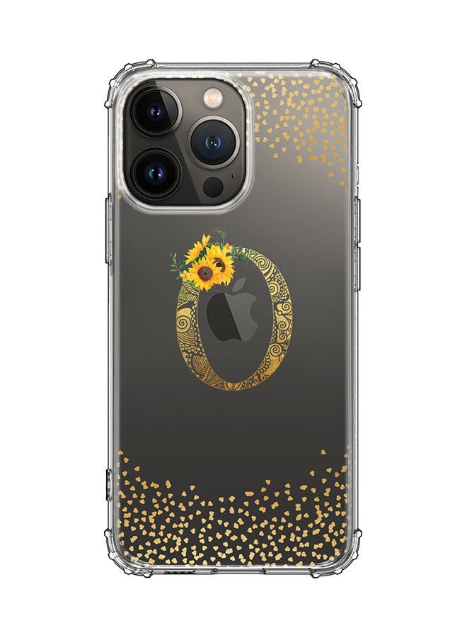 Stylizedd Monogram Design Classic Clear Cover for Apple iPhone 13 Pro Case Soft TPU Gel Thin Transparent Flexible Cover - O - Image 1