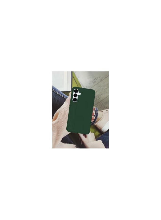 CATANES Galaxy S25 Plus 3Packs Case Silicone with Stand Function Finger Grip Case Cover with 2 Privacy Screen Protectors / Dark Green - Image 1