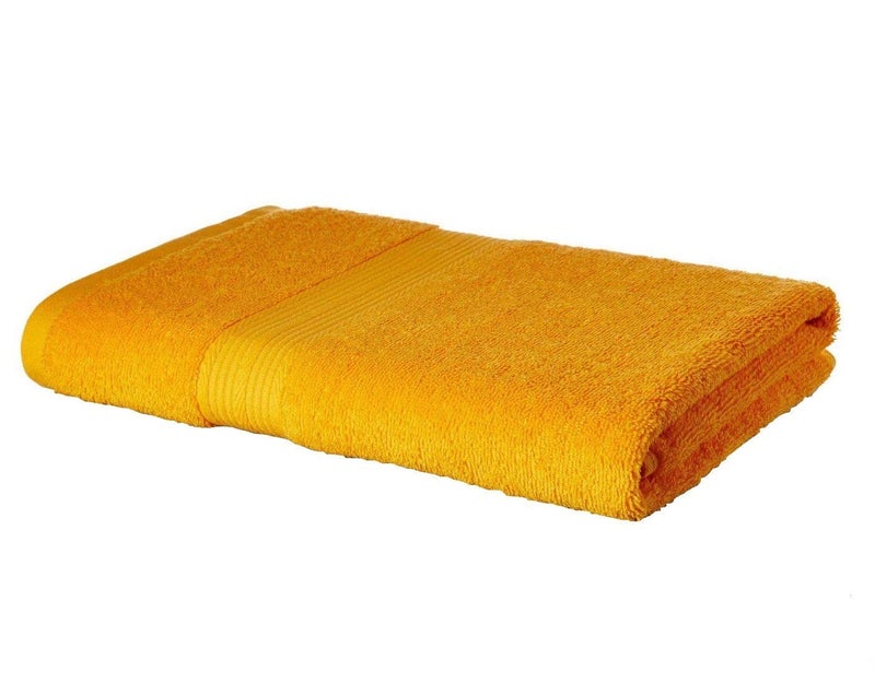 TEEJA Cotton Bath Towels Antibacterial Extra Soft Quick Dry Strong Water Absorbent Large Size Bathing Towel for KidsBoys and Girls Pack of 1 Yellow - Image 1