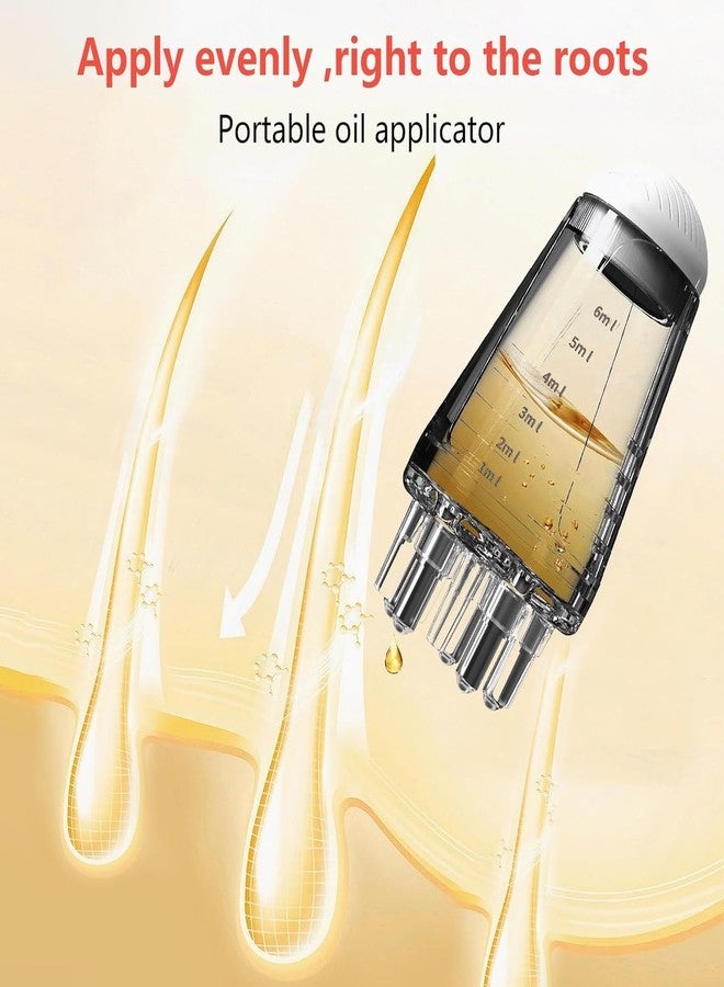 BIRZAR 6 ml Mini Portable hair oil applicator bottle - Hair Root Oil Applicator Comb, Roller Ball Essential Oil Hair Treatment Massage Comb for Scalp Hair Growth, Suitable for Various Liquids (6 ml) - Image 1