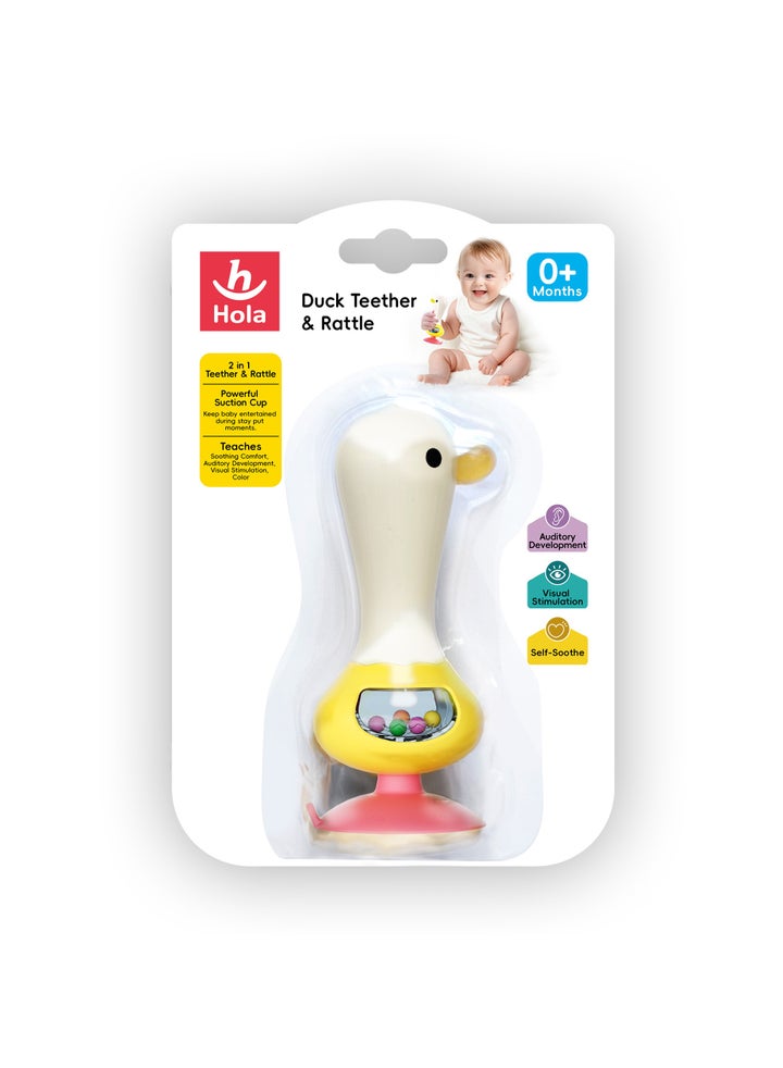 Buy HOLA Duck Teether And Rattle Toy - Yellow Online | 15 Minutes ...