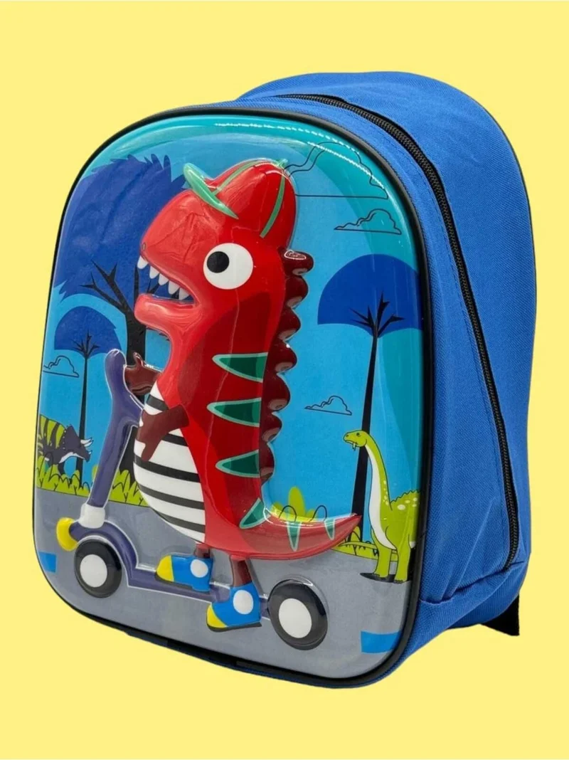 Tezzgelsin Boys Kindergarten Nursery 5D Embossed Dino Dinosaur Patterned 2-6 Years Old School Bag