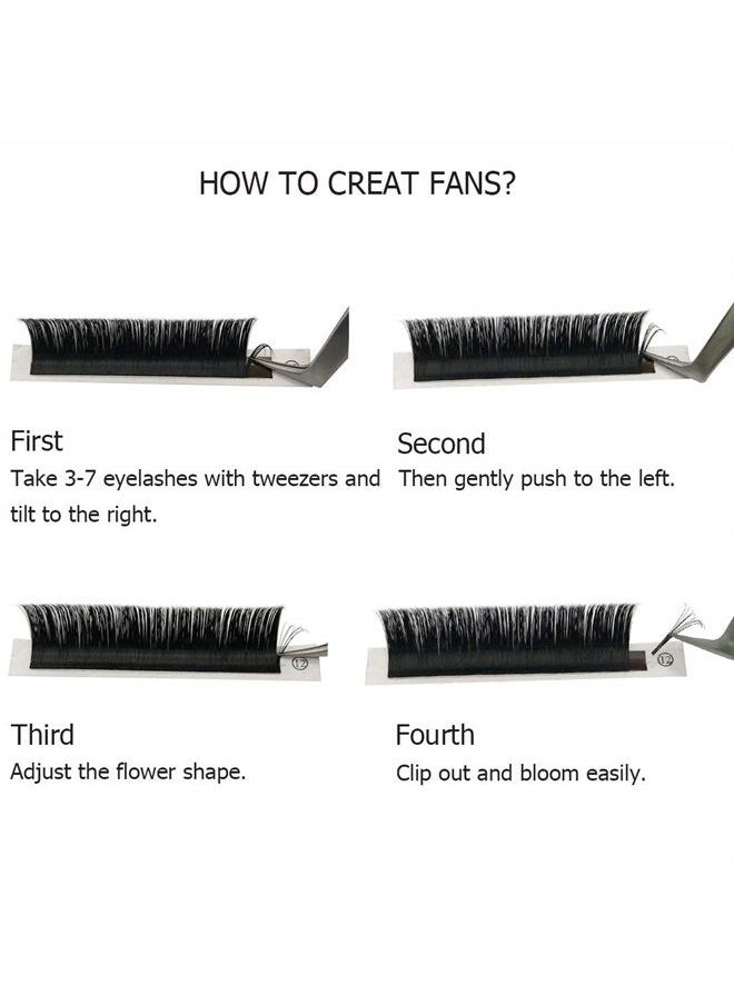 FADLASH - Volume Lash Extensions D DD Curl Easy Fanning Volume Lashes 8-18mm Length Self Fanning Eyelash Extensions 0.07mm Automatic Blooming Lash by FADLASH (0.07-D, 13mm) - Image 1