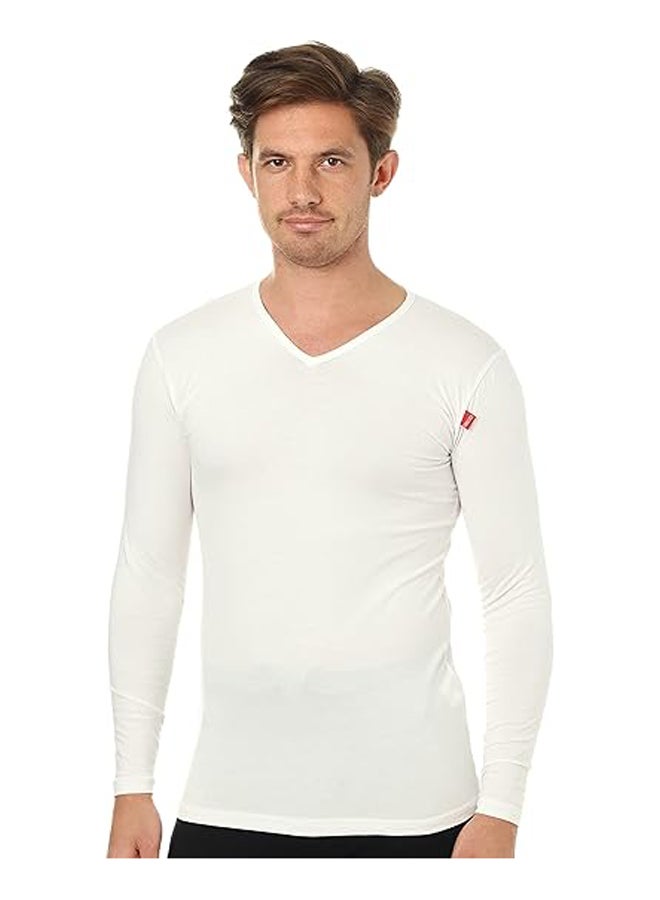 COTTONIL Cottonil Under Shirt Long sleeves V Nick For Men