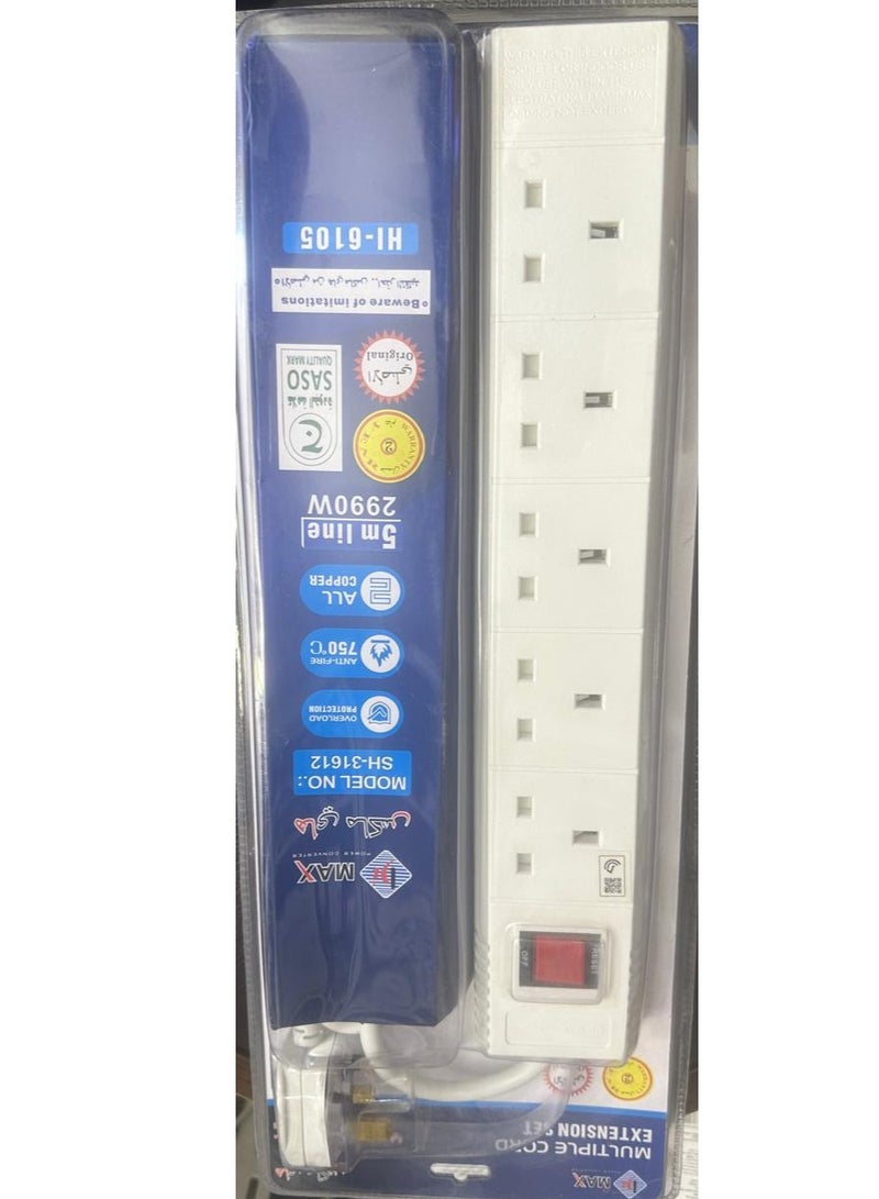 Hi Max 5 meter 5 slots electrical connection - Image 1