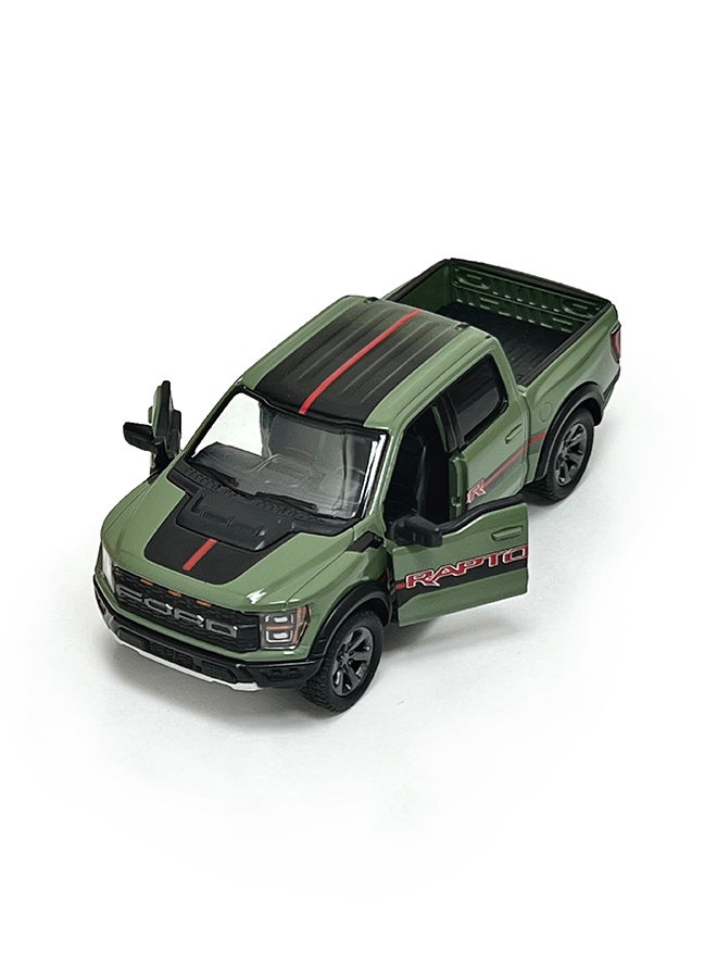 Kinsmart كينسمارت 1:78 نموذج شاحنة فورد F-150 رابتور 2022 مصنوعة من المعدن – لعبة سحب للخلف للأطفال وجامعي التحف - Image 3