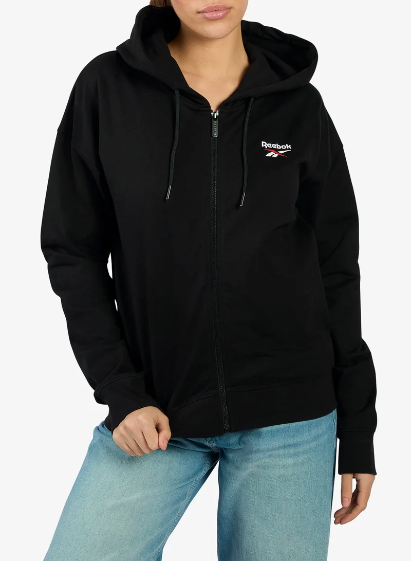 Reebok Id Small Logo Full Zip Hoodie