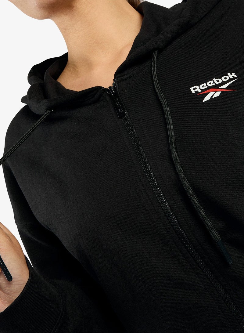 Reebok Id Small Logo Full Zip Hoodie - Image 3