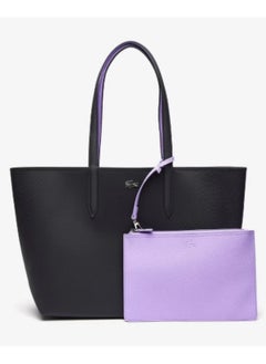 LACOSTE LACOSTE Anna Reversible Bicolour Tote Bag Black/Purple  - Image 1