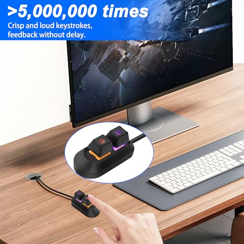 MEIRIYFA Desktop Computer Power Switch Power Supply Cable, External PC Power Button Extension Cable with ON Off Reset Switch for Computer Motherboard (2M, Black) - Image 5