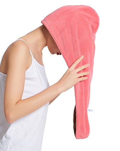 HOPESHINE Women's Soft Shower Hair Towel Twist Hair Turban Wrap Drying Cap Great Gift for Women (Rose Red 3-Pack) - Image 3