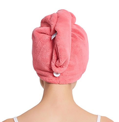 HOPESHINE Women's Soft Shower Hair Towel Twist Hair Turban Wrap Drying Cap Great Gift for Women (Rose Red 3-Pack) - Image 5