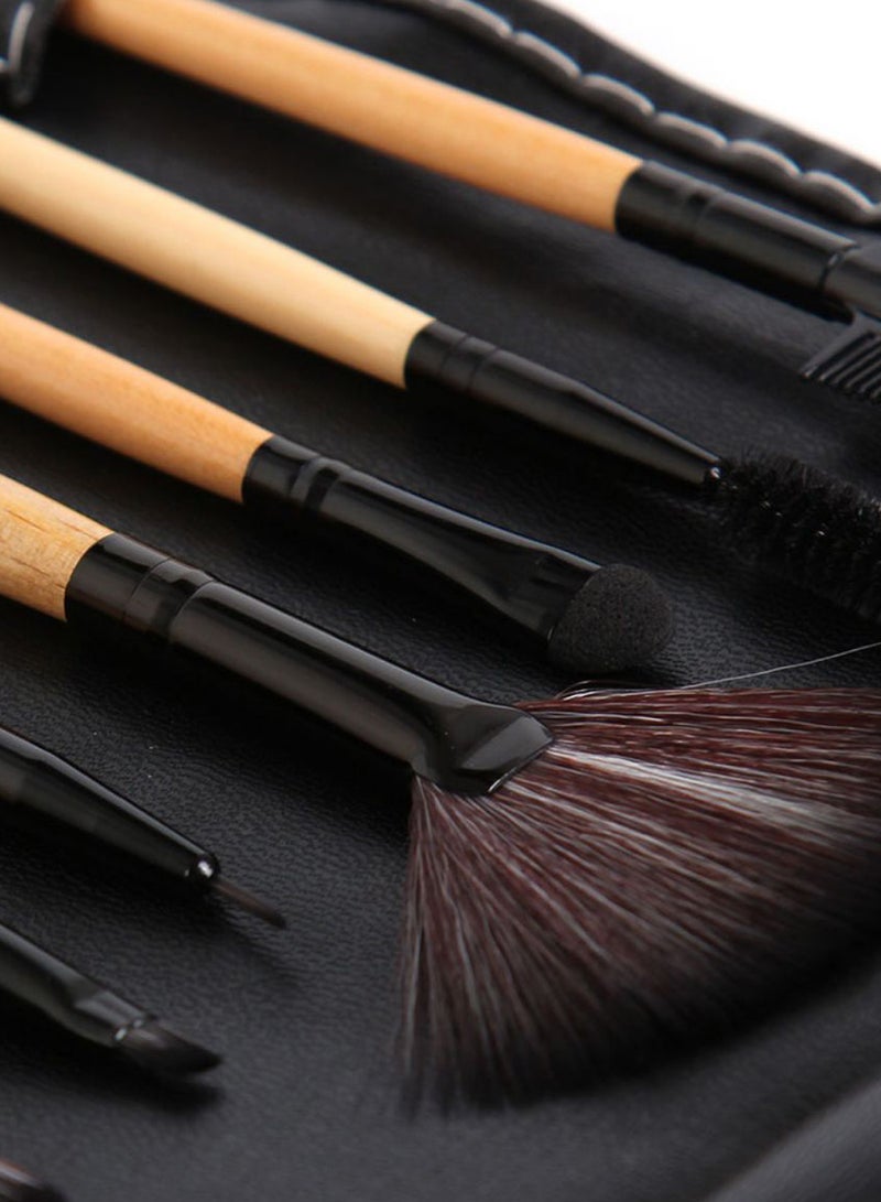 12-Piece Makeup Brush Set With Bag Multicolour - Image 2