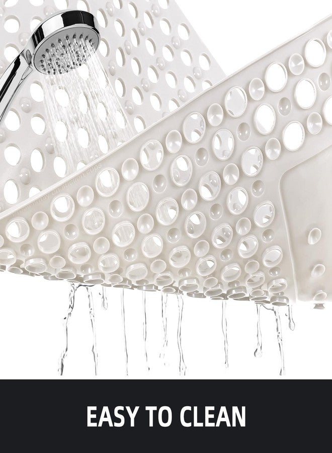 Mofonky Shower Mat Non Slip: 35.4" x 23.6" Large PVC Heavy Shower Mats for Inside Shower - Quick Dry Shower Foot Scrubber Matt with Drain Hole and Suction Cups for Elderly - Image 5