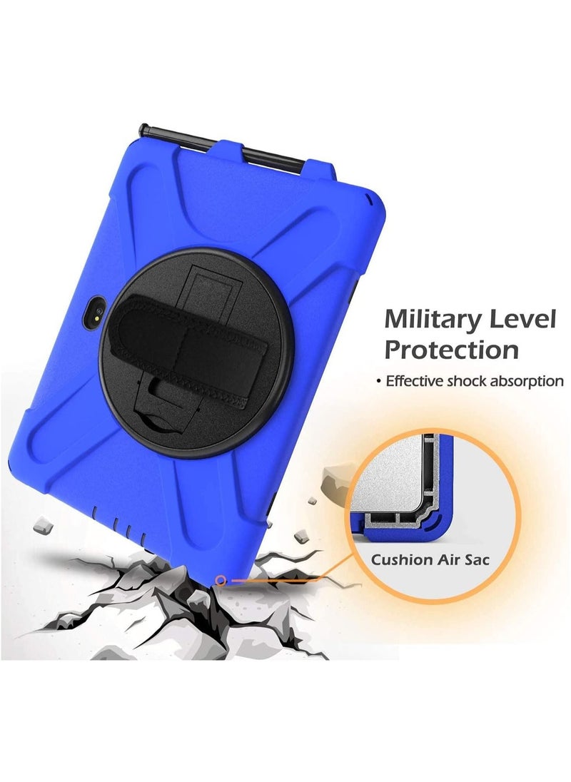 Case Compatible with Samsung Tab Active Pro 10.1 inch SM-T540/T545/T547, Kickstand with 360 Degree Rotatable 3 Layer Hybrid Heavy Duty Shockproof Hand Strap Shoulder Strap