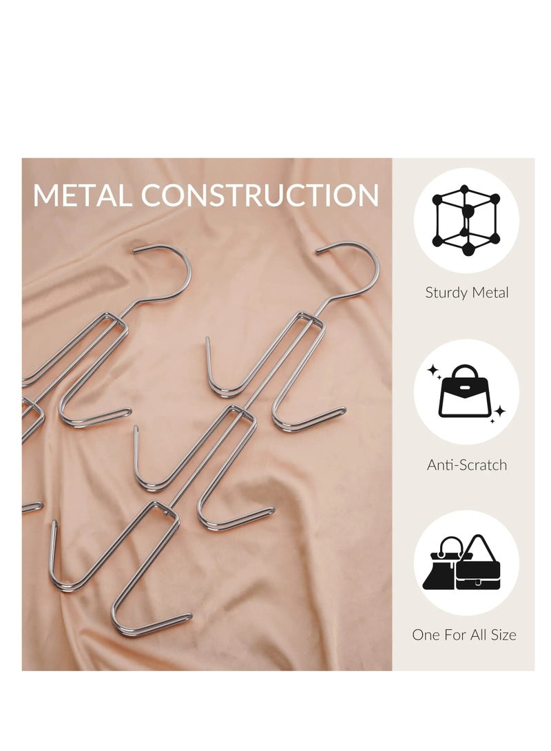 Generic Purses Handbags Hangers, Purse Handbag Holder, Closet Organization for Purses Handbags Backpacks Tank Tops Belts, Metal Clothes Hangers,  Space Saving Hangers Magic Hangers，2 Pack  - Image 5