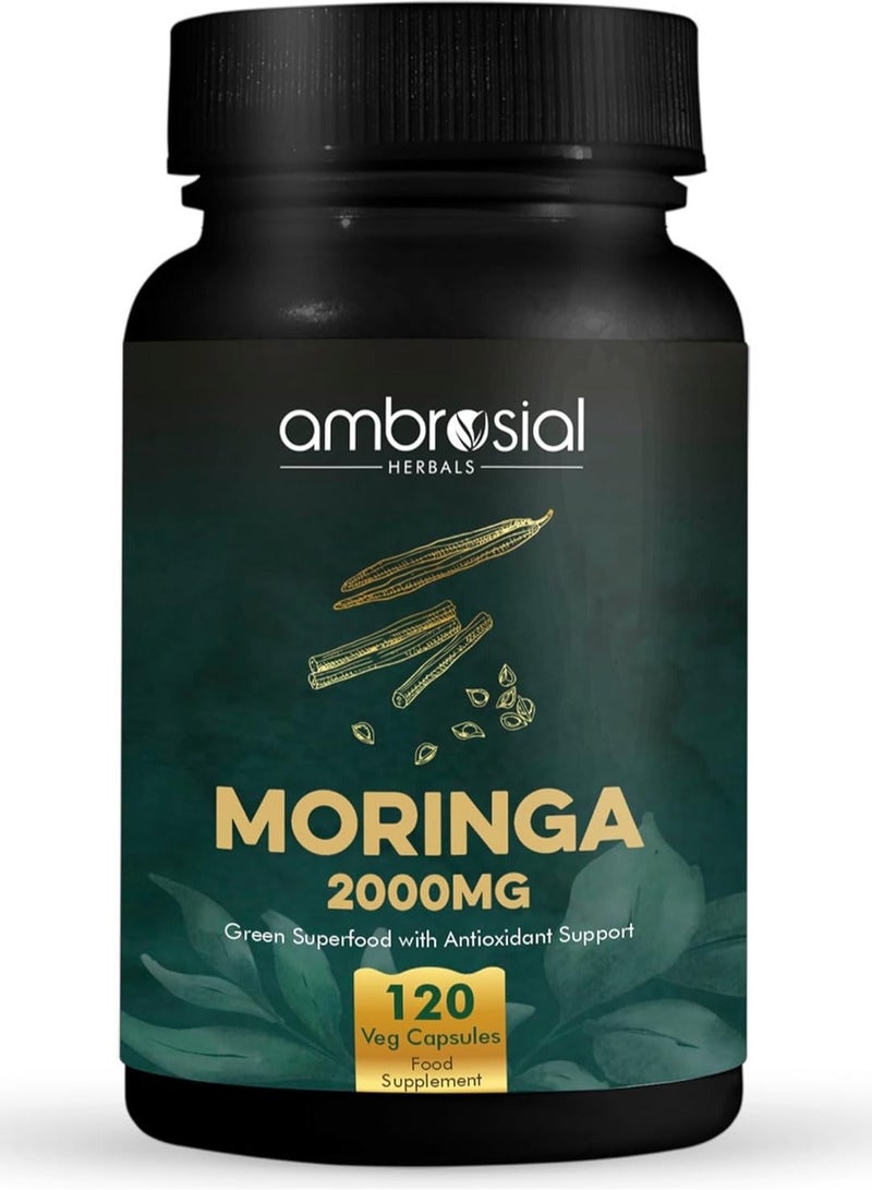 أمبروسيال بربارين لدعم مستوى السكر في الدم وتعزيز صحة القلب - 60 كبسولة مكمل غذائي وكبسولات مورينجا عضوية فاخرة من أمبروزيال بتركيز 2000 ملغ - مكمل غذائي فائق مضاد للأكسدة عالي القوة للطاقة والعافية - 120 كبسولة نباتية - Image 3