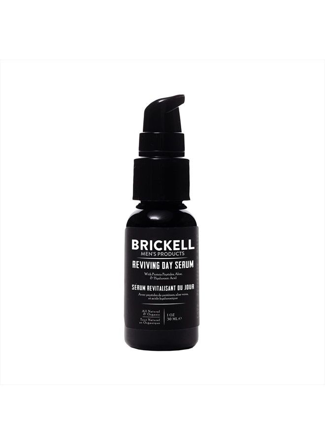 Brickell Men's Products Brickell Men's Anti Aging Hyaluronic Acid Serum For Face, Reviving Day Face Serum for Men, Natural and Organic Serum with Vitamin C, Protein Peptides to Restore Firmness and Stimulate Collagen, 1 Ounc - Image 1