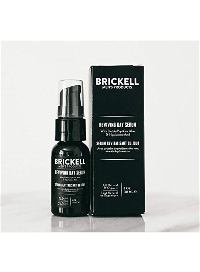 Brickell Men's Products Brickell Men's Anti Aging Hyaluronic Acid Serum For Face, Reviving Day Face Serum for Men, Natural and Organic Serum with Vitamin C, Protein Peptides to Restore Firmness and Stimulate Collagen, 1 Ounc - Image 2